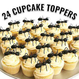 24 Ant Insects Cupcake Cake Toppers Picks New Party Supplies DIY Baking Decor Bl